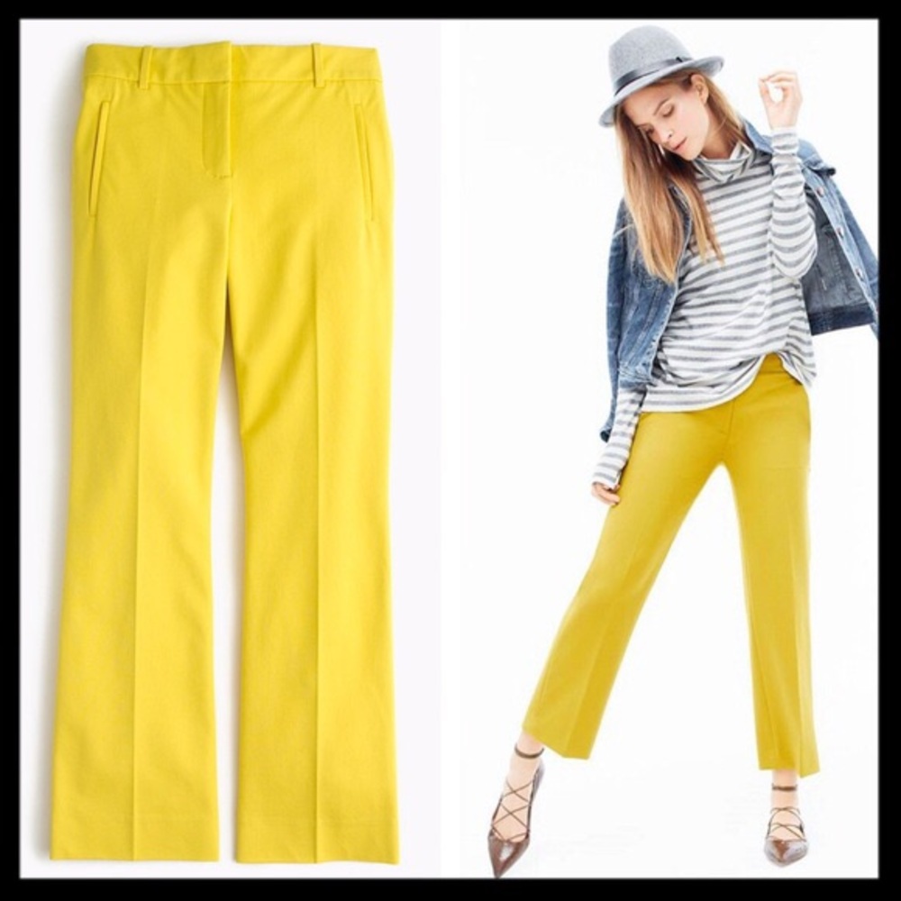 J Crew bright lemon teddie pant
